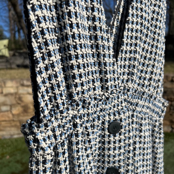 ZARA Tweed Button-Front Pinafore Mini Dress - Picture 7 of 16